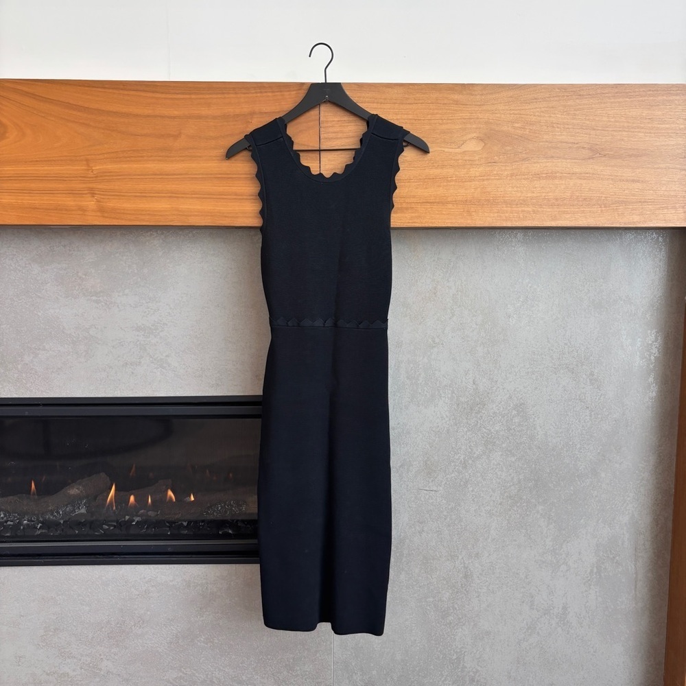 A.L.C. Aldridge Cutout‎ Bodycon Scalloped Knit Dress, Size XS
